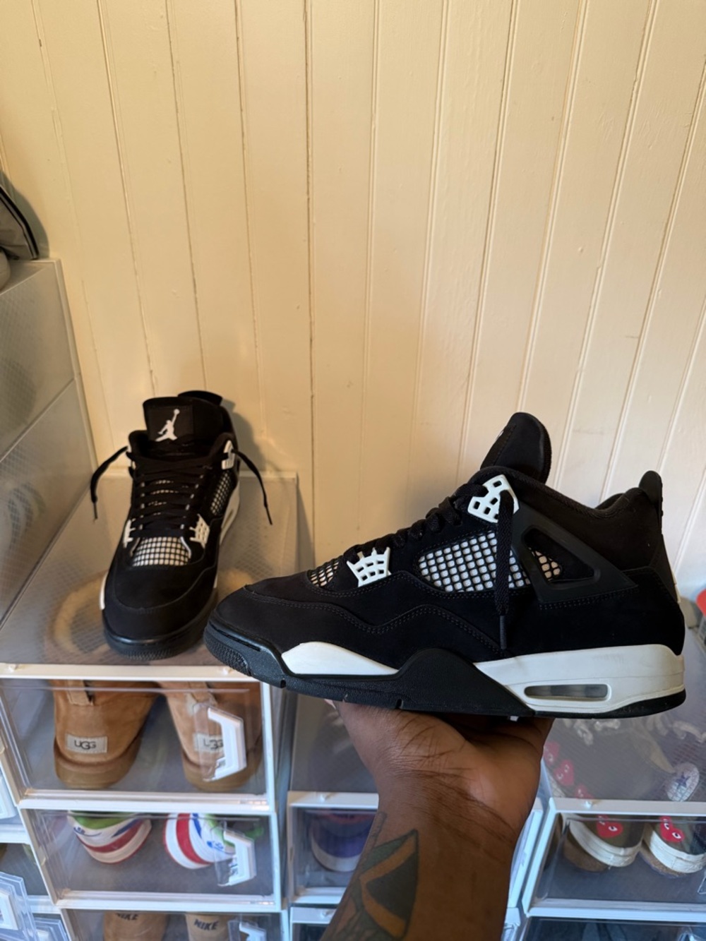 Jordan Black and White Retro Basketball Sneakers